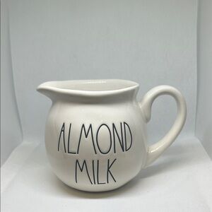 White Ceramic Almond Milk Pitcher